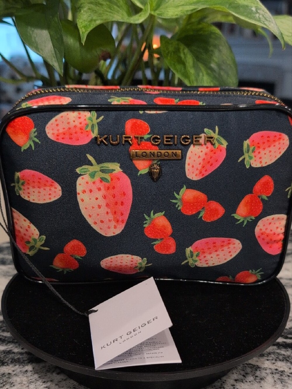 Kurt Geiger Camera Crossbody Bag with Strawberry Print - Picture 7 of 7